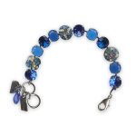 Bracelet by Mariana Zhang Coll. Gorgeous Royal Blue, Caribbean Blue Opal, & Chrysolite Opal Swarovski Crystals