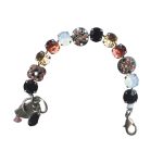 Bracelet by Mariana Pomegranate Coll. Exquisite Jet, Padparadscha, Lt Silk, & White Opal Swarovski Crystals - Image 2