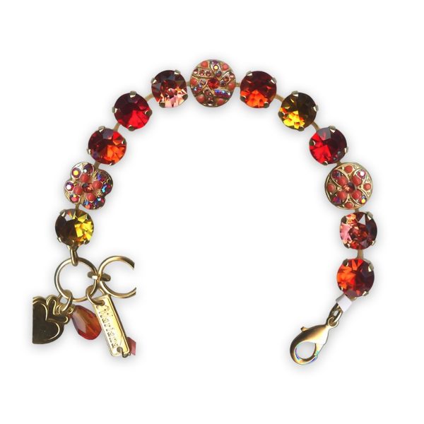 Bracelet by Mariana Saffron Coll. Sassy Orange, Coral, AB, Peach, Siam, & Topaz Swarovski Crystals