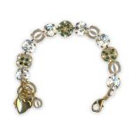 Bracelet by Mariana My Treasures Coll. Elegant Pearl, Emerald, & Silk Swarovski Crystals - Image 3