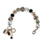 Bracelet by Mariana Black Orchid Coll. Elegant Jet, Black Dia, Moonlight, Golden Shadow, & Silver Night Swarovski Crystals