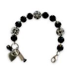Bracelet by Mariana Checkmate Coll. Luxurious Jet Black & Clear Swarovski Crystals - Image 3
