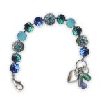 Bracelet by Mariana Julia Coll. Gorgeous Capri Blue, Blue Zircon, Caribbean Blue Opal, & Green Opal Swarovski Crystals - Image 2