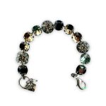 Bracelet by Mariana Vintage Lace Coll. Jet, Silver Night, Black Dia, Lt Topaz, & AB Swarovski Crystals - Image 2