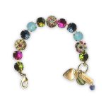 Bracelet by Mariana Crown Jewels Coll. Sassy Olivine, Fuchsia, Montana Blue, & Pacific Opal Swarovski Crystals - Image 2