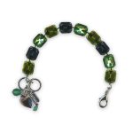 Bracelet by Mariana Goldfinger Coll. Exquisite Olivine, Montana Blue, & Peridot AB Swarovski Crystals - Image 3
