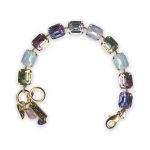 Bracelet by Mariana Pina Colada Coll. Lovely Lt Rose, Jonquil, White Opal, Lt Amethyst, Rose Opal, & Clear Swarovski Crystals - Image 3