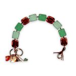 Bracelet by Mariana Boloria Dia Coll. Gorgeous Rose Peach, Mint Green, & Chrysolite Opal Swarovski Crystals - Image 3