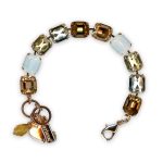 Bracelet by Mariana Butter Pecan A La Mode Coll. Alluring Lt Smoked Topaz, White Opal, Golden Shadow, & Moonlight Swarovski Crystals - Image 2