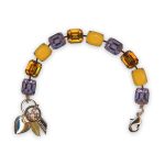 Bracelet by Mariana Macaroon Coll. Adorable Yellow Opal, Canary, & Violet Swarovski Crystals - Image 2