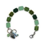 Bracelet by Mariana Ivy Coll. Elegant Green Tourmaline, Mint Green, Peridot, & Olivine Swarovski Crystals - Image 2