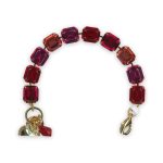 Bracelet by Mariana Firefly Natures Coll. Stunning Siam, Ruby, Fuchsia, & Padparadscha Swarovski Crystals - Image 3