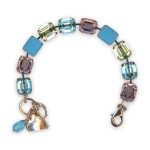 Bracelet by Mariana Spring Flowers Nature Coll. Beautiful Aquamarine, Lt Rose, Blue Opal, & Jonquil Swarovski Crystals - Image 3
