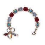Bracelet by Mariana True Romance Coll. Fab Crimson Red, Iridescent Clear, & White Opal Swarovski Crystals