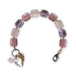 Bracelet by Mariana My Treasures Coll. Beautiful Rose Quartz Mineral, Rose Opal, & Lt Rose Swarovski Crystals