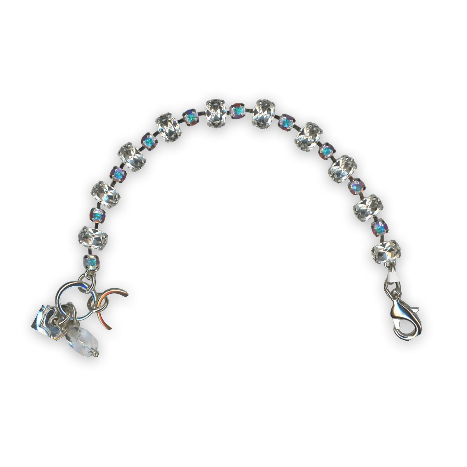B-4508-1-0011AB-SP (1) Bracelet by Mariana My Treasures Coll. Timeless Clear & AB Austrian Crystals - Image 1