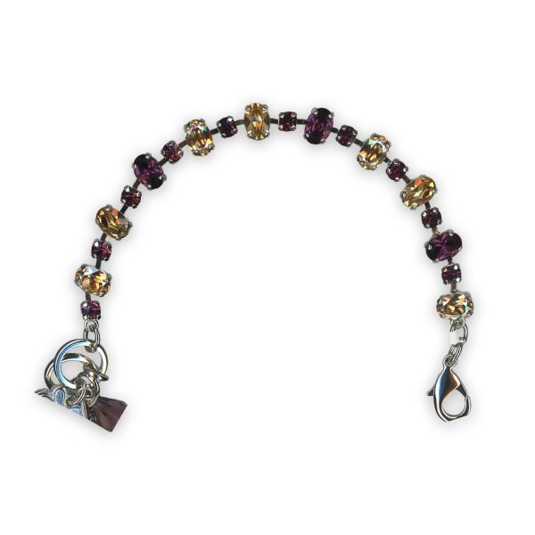 Bracelet By Mariana Woman Beautiful Amethyst and Colorado Topaz Swarovski Crystals