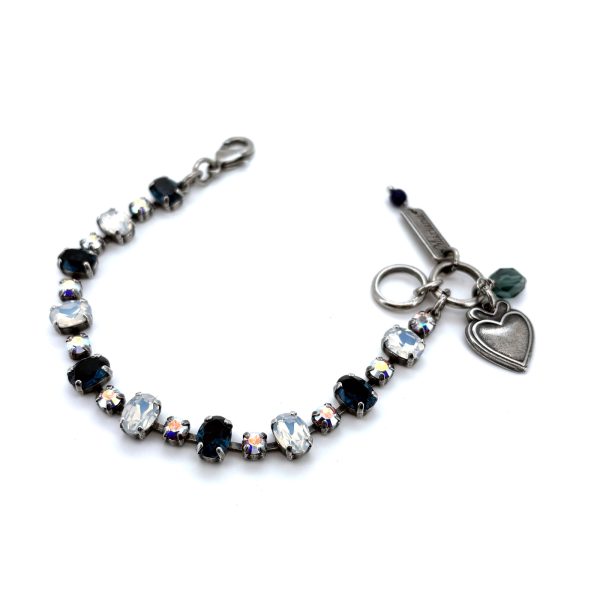 Bracelet By Mariana Woman Alluring Montana Blue and Opal Swarovski Crystals