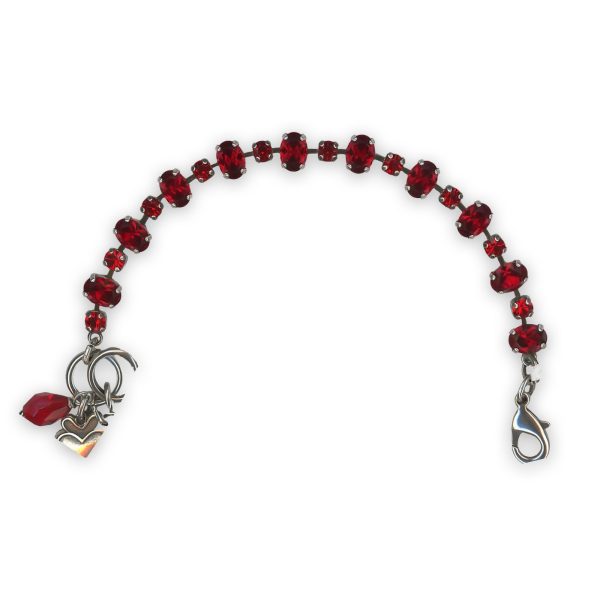 Bracelet by Mariana Lady In Red Coll. Stunning Ruby & Siam Austrian Crystals