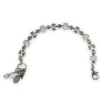Bracelet by Mariana Kalahari Coll. Simply Elegant White Opal, Clear, & Lt Peach Austrian Crystals