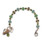 Bracelet by Mariana Evergreen Coll. Lovely Green Opal, Pacific Opal, Rose Gold, & Olivine Austrian Crystals - Image 2