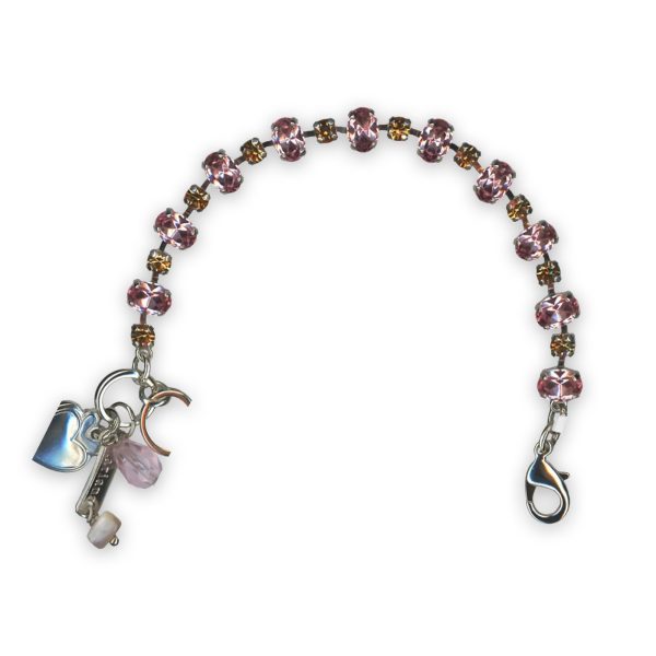 Bracelet by Mariana Twilight Coll. Beautiful Lt Rose & Golden Shadow Austrian Crystals
