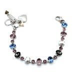 Bracelet By Mariana Woman Fancy Violet and Aquamarine Swarovski Crystals