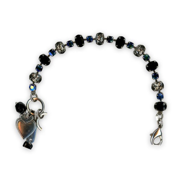 Bracelet by Mariana Rocky Road Coll. Fab Jet Black, Hematite, & Black Diamond Austrian Crystals