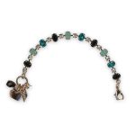 Bracelet by Mariana Cannoli Coll. Gorgeous Pacific Opal, Jet, Indicolite, & Lt Peach Austrian Crystals - Image 2
