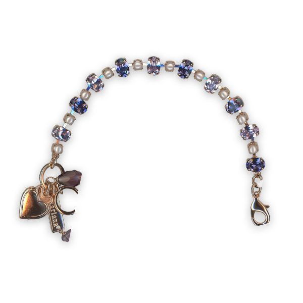 Bracelet by Mariana Romance Joy Of Life Coll. Glamorous Violet, Tanzanite, & Pearl Austrian Crystals