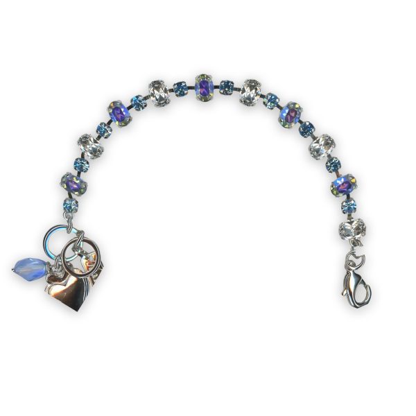 Bracelet by Mariana Italian Ice Coll. Glitzy AB, Clear, & Aquamarine Austrian Crystals