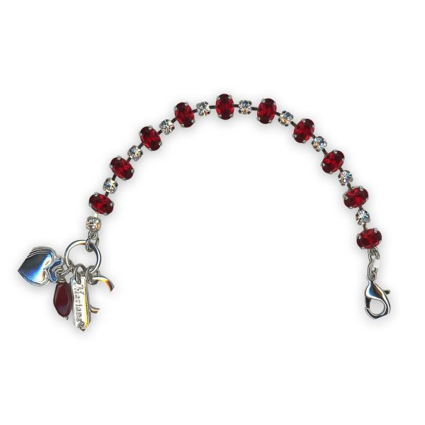 Bracelet by Mariana My Treasures Coll. Stunning Siam & Clear Austrian Crystals