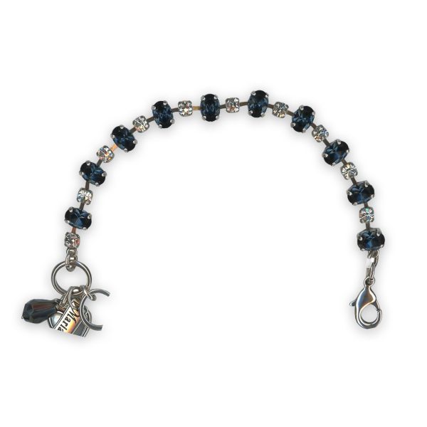 Bracelet by Mariana Spring 2019 Coll. Elegant Montana Blue & Clear Austrian Crystals