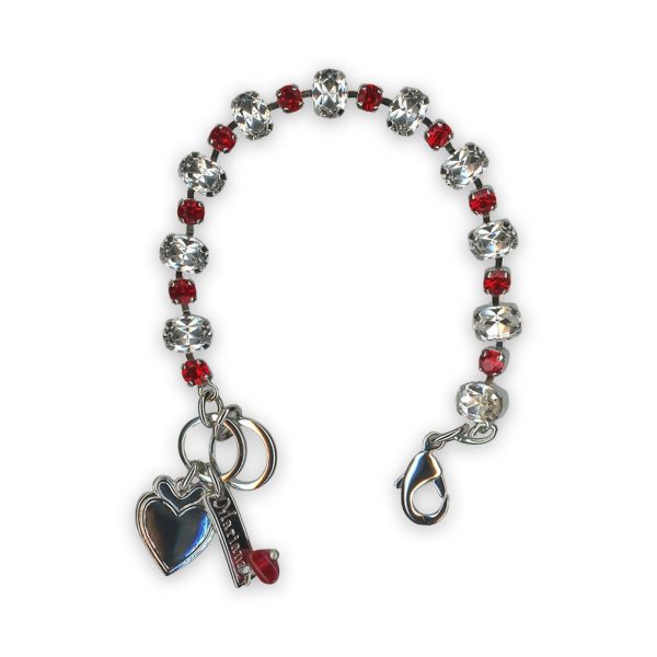 Bracelet By Mariana Woman Glamorous Clear and Light Siam Swarovski Crystals