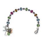 Bracelet by Mariana Cuba Coll. Sassy Aquamarine, Olivine, Fuchsia, Topaz, & Tanzanite Austrian Crystals - Image 3