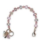 Bracelet By Mariana Woman Lovely Rose Quartz Mineral and Pink Coral Swarovski Crystals - Image 2