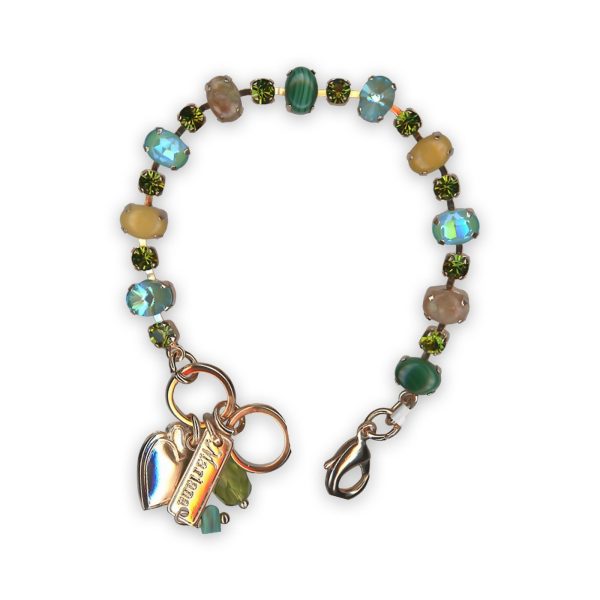 Bracelet By Mariana Woman Alluring Jasper Minerals and Swarovski Crystals