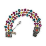 Bracelet By Mariana Woman Sassy Fuchsia, Opal and Blue Zircon Swarovski Crystals