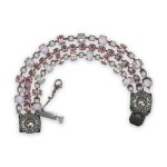 Bracelet By Mariana Woman Beautiful Violet and Rose Swarovski Crystals - Image 2