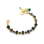Bracelet by Mariana Woman Fab Jade and Lapis Lazuli Minerals and Blue Swarovski Crystals - Image 4