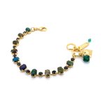 Bracelet by Mariana Woman Fab Jade and Lapis Lazuli Minerals and Blue Swarovski Crystals - Image 2