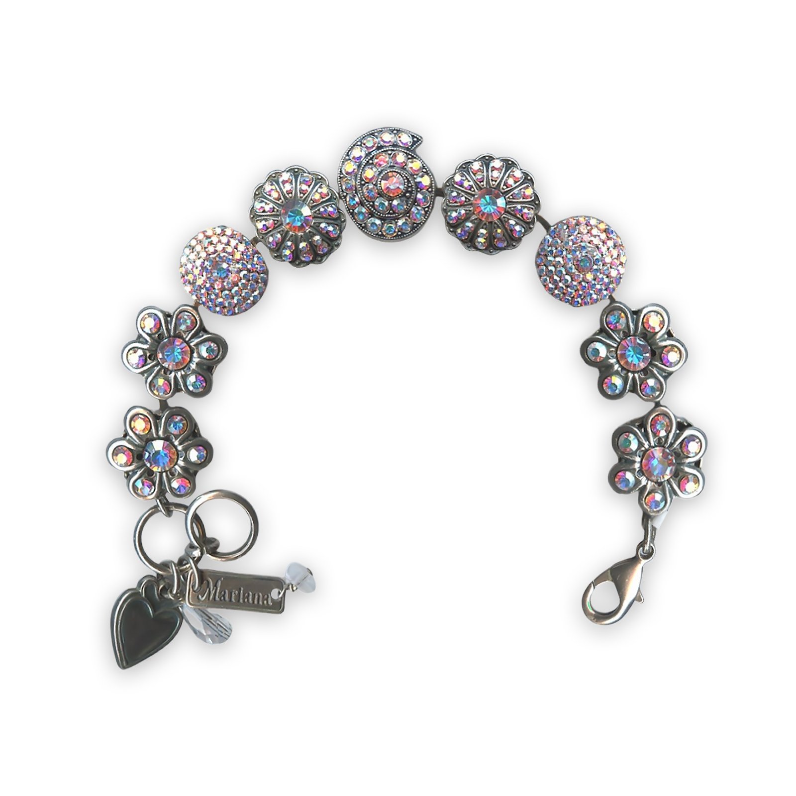 B-4079-1-001AB-SP (1) Bracelet by Mariana My Treasures Coll. Shimmering Aurora Boreale Swarovski Crystals - Image 1