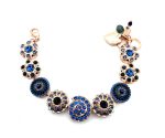 Bracelet By Mariana Woman Alluring Sapphire and Montana Blue Swarovski Crystals