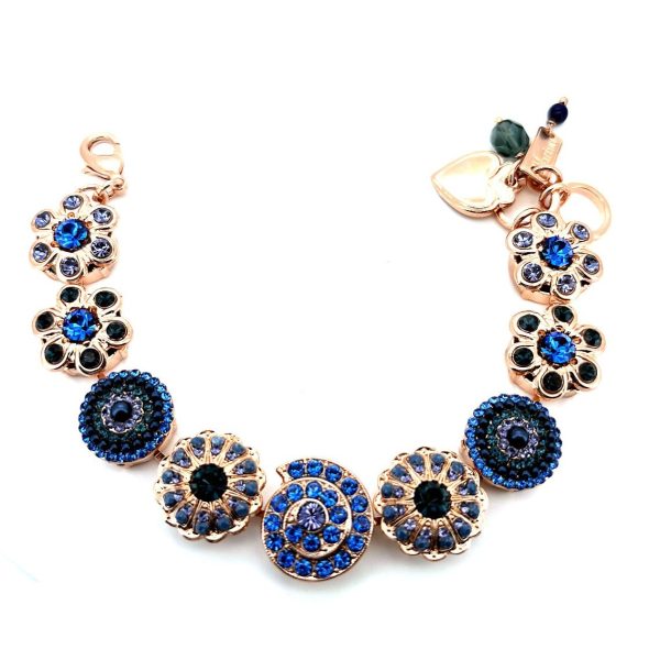 Bracelet By Mariana Woman Alluring Sapphire and Montana Blue Swarovski Crystals