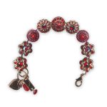 Bracelet by Mariana My Treasures Coll. Glamorous Siam, Fuchsia, AB, & Red Coral Swarovski Crystals - Image 2