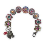 Bracelet By Mariana Woman Sassy Topaz, Siam, Coral and Fuchsia Swarovski Crystals - Image 2