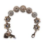 Bracelet By Mariana Woman Elegant Champagne and Sapphire Swarovski Crystals - Image 3