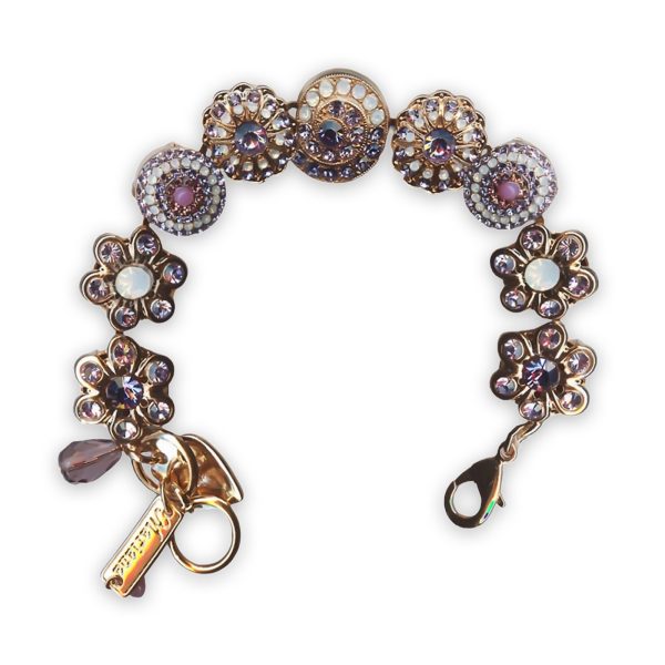 Bracelet by Mariana Purple Rain Coll. Exquisite Lt Amethyst, Tanzanite, & White Opal Swarovski Crystals