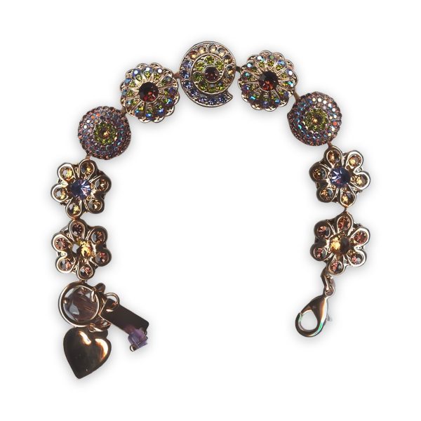 Bracelet By Mariana Woman Alluring Topaz and Olivine Swarovski Crystals