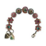 Bracelet by Mariana Tiger Lily Coll. Adorable Orange, Fuchsia, Peridot, Blue Zircon, & Olivine Swarovski Crystals